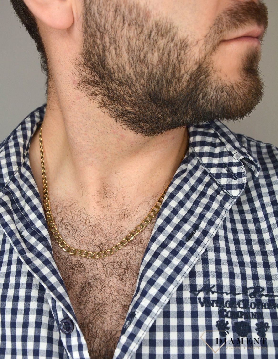 Złoty łańcuszek 585 pancerka 6 mm DIA-LAN-1114-585 6mm ✅ Złoty łańcuszek o splocie pancerki ✅.jpg